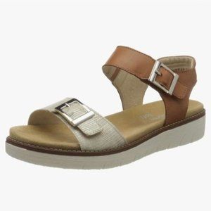 Remonte Jocelyn 51 Womens Slingback Sandals Size 9 Light Gold Beige‎ Leather